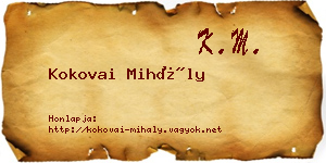 Kokovai Mihály névjegykártya